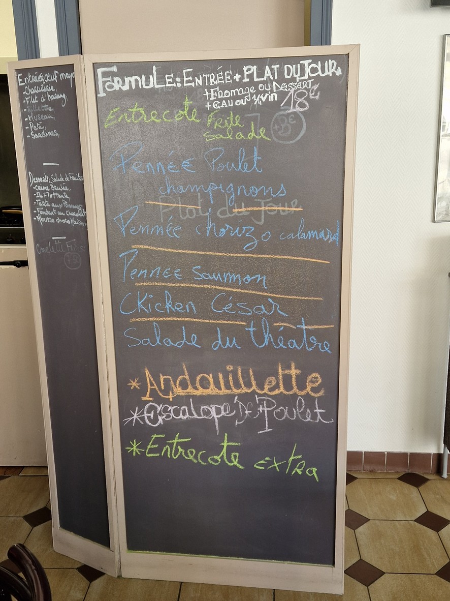 Café Théâtre Restaurant menu 1