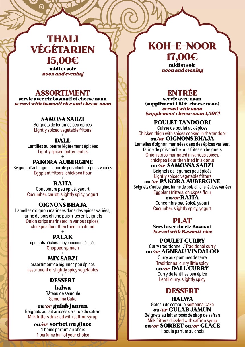 Koh E Noor menu 4