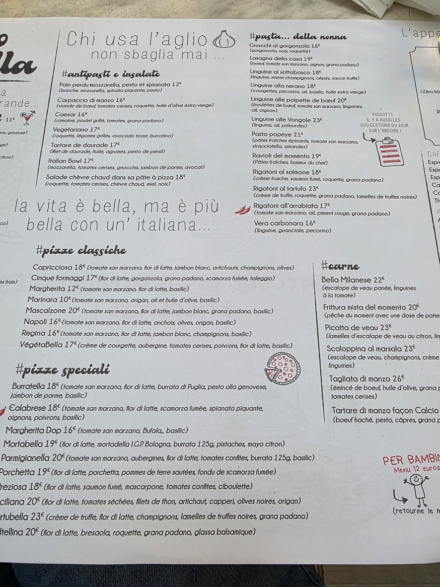 Ciao Bella menu 2