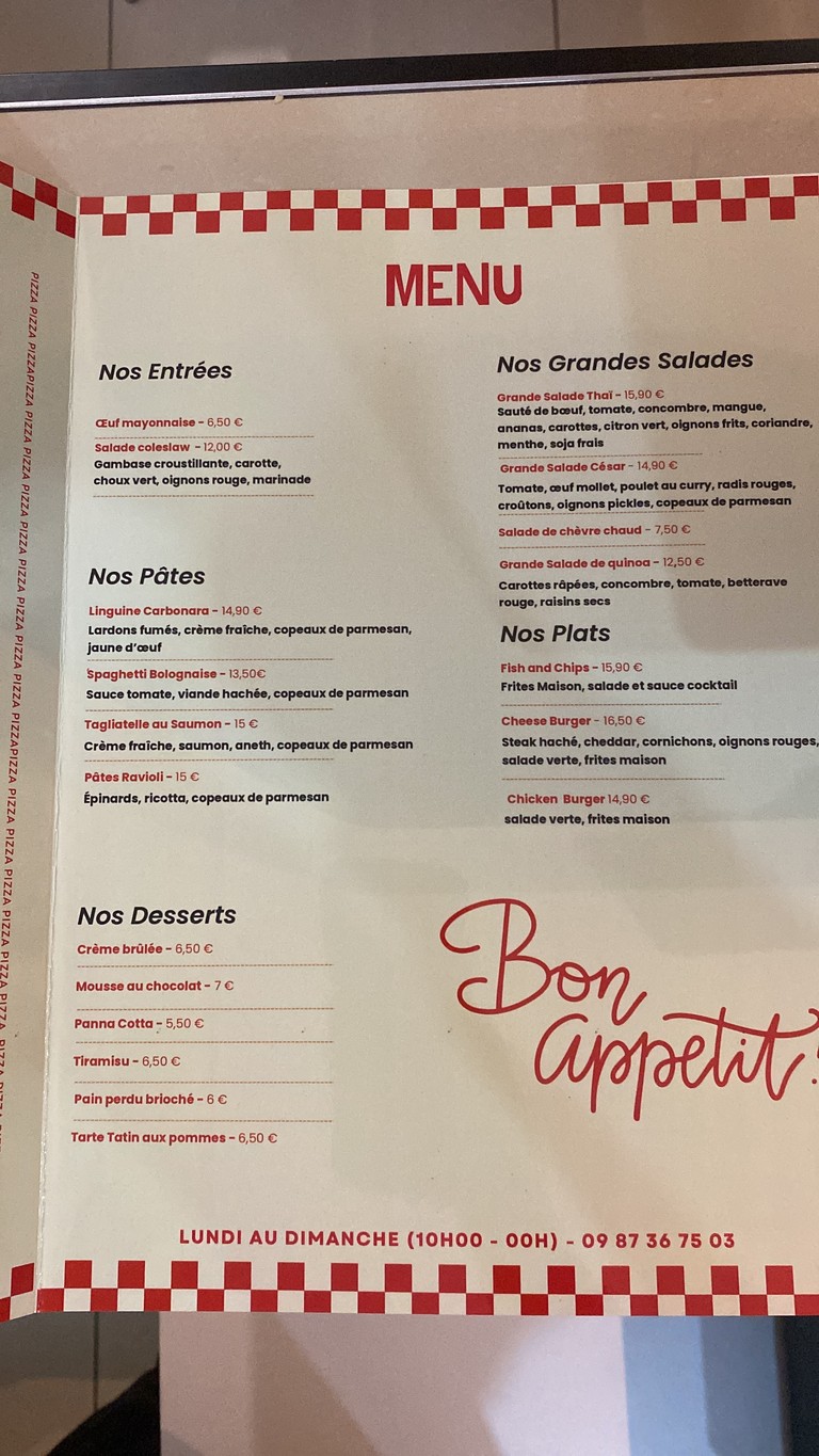 NONNA menu 1