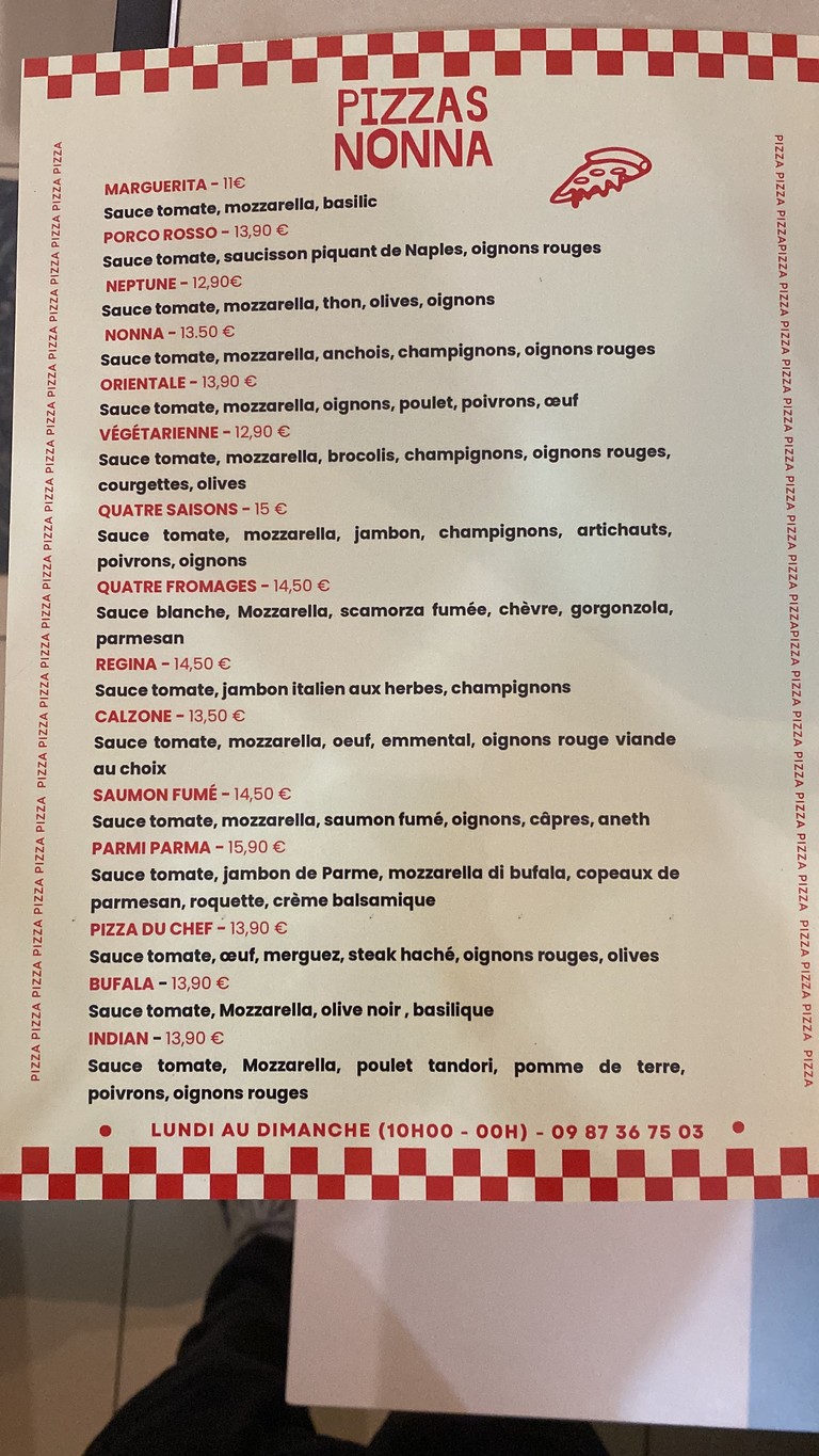 NONNA menu 2