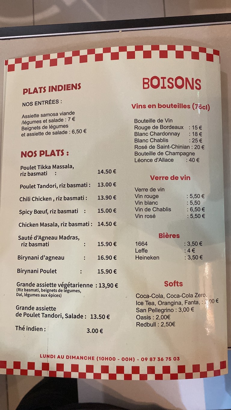 NONNA menu 3
