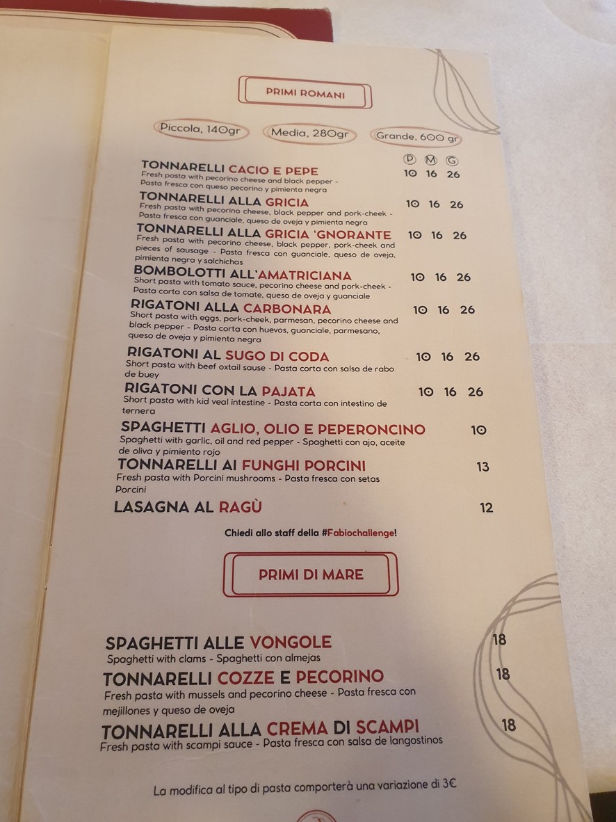 Impiccetta menu 2