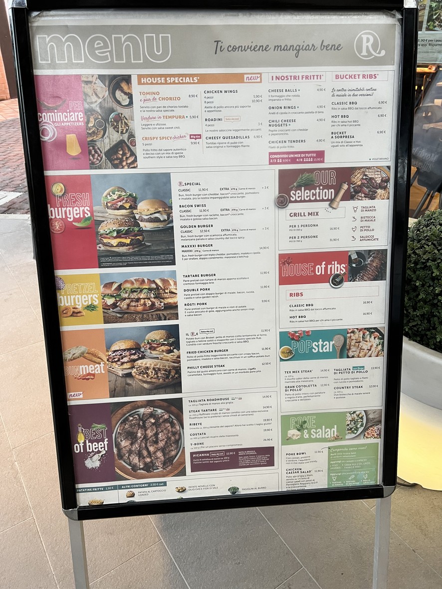 Roadhouse Restaurant Roma Eur menu 1