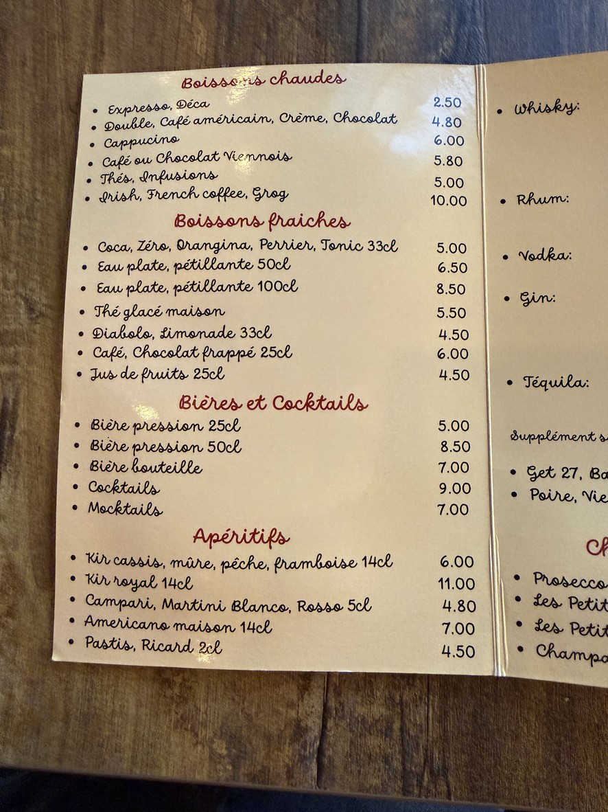 Les copains d’abord menu 4