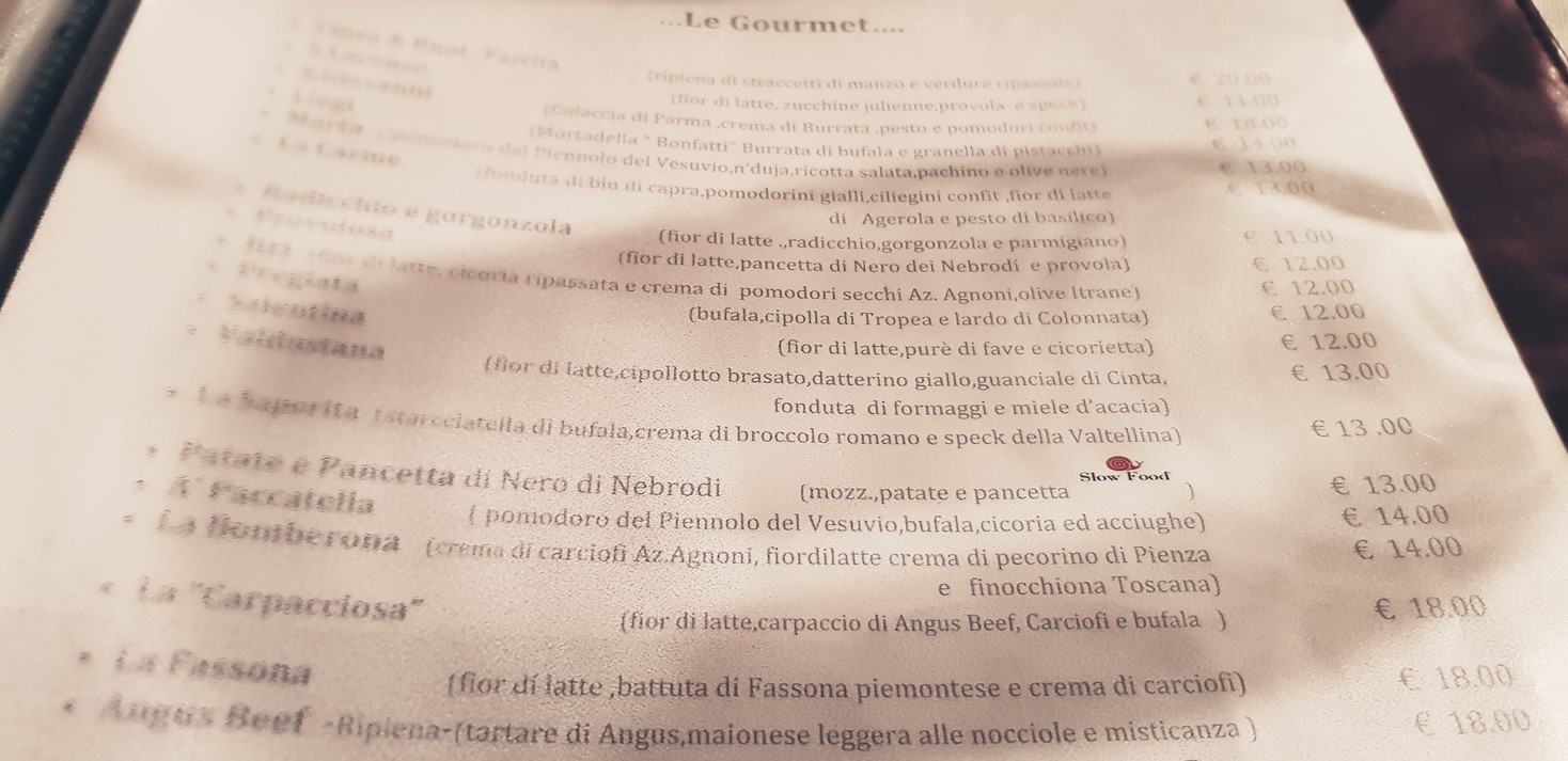 Pinsa e buoi dei...San Giovanni menu 3