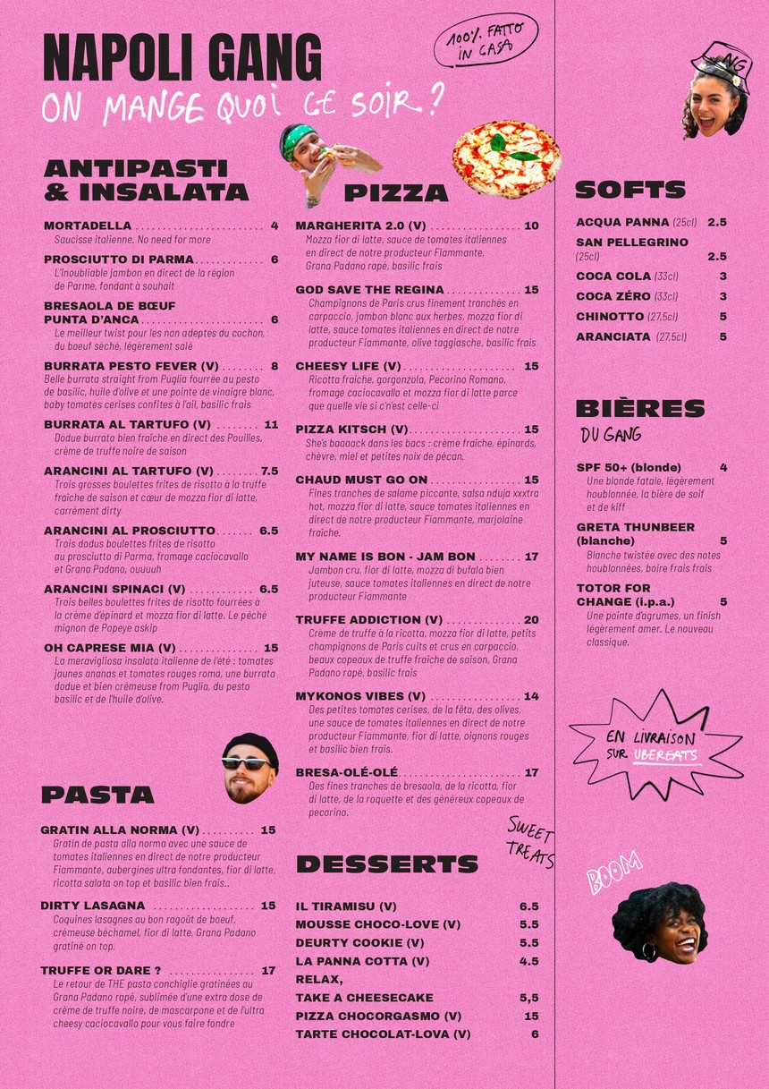 Napoli Gang by Big Mamma Vincennes menu 1