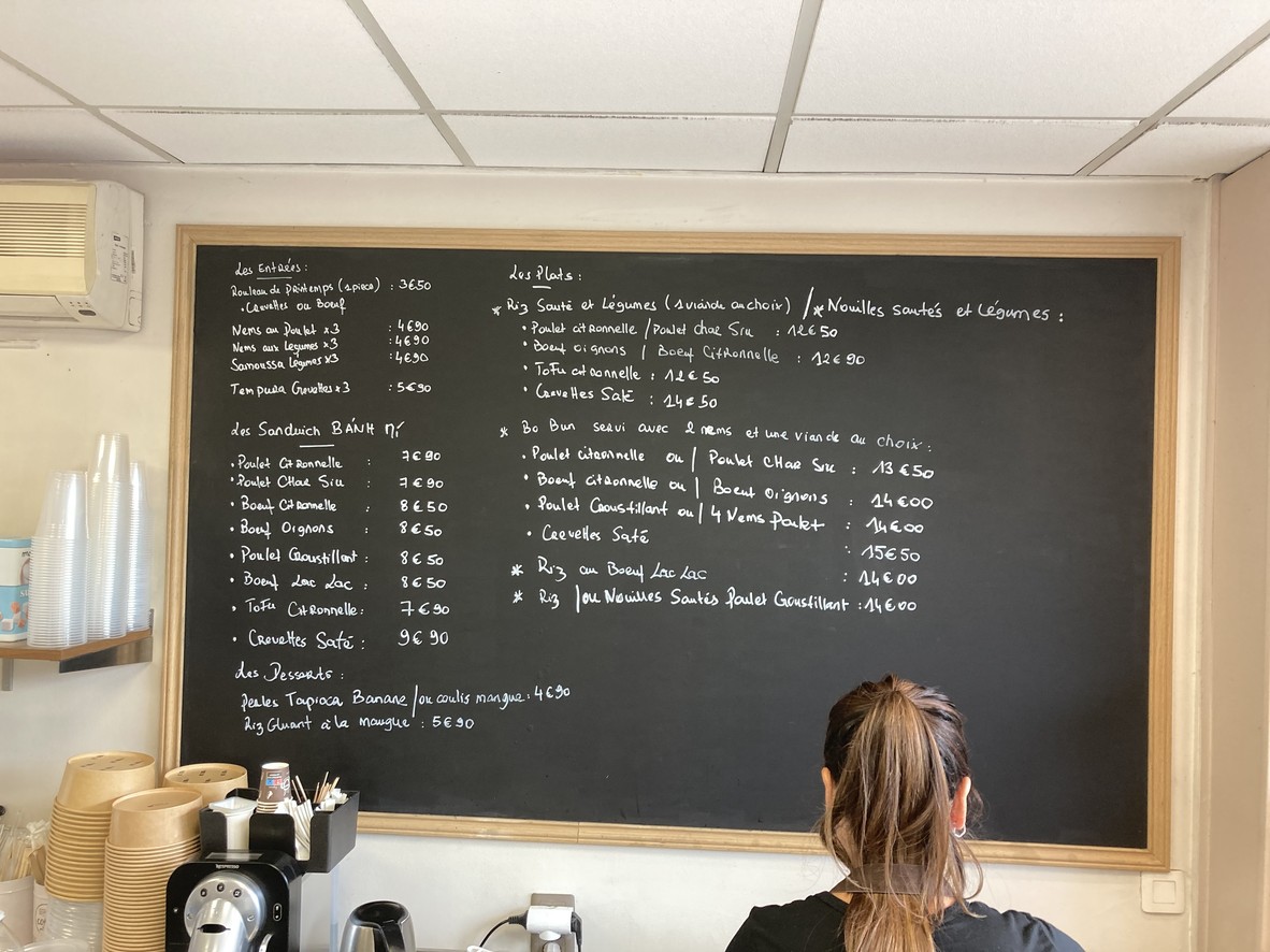 Le Petit Vietnamien menu 1