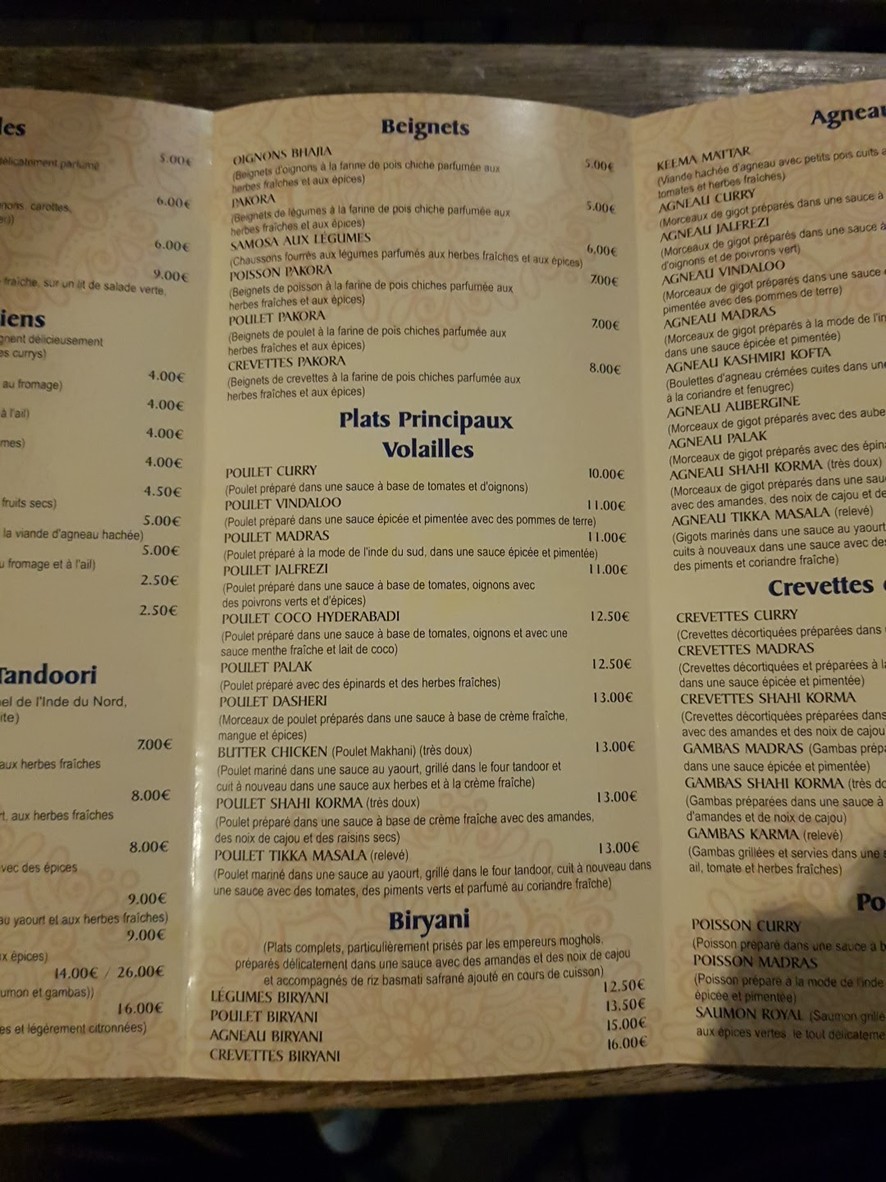 Karma menu 2