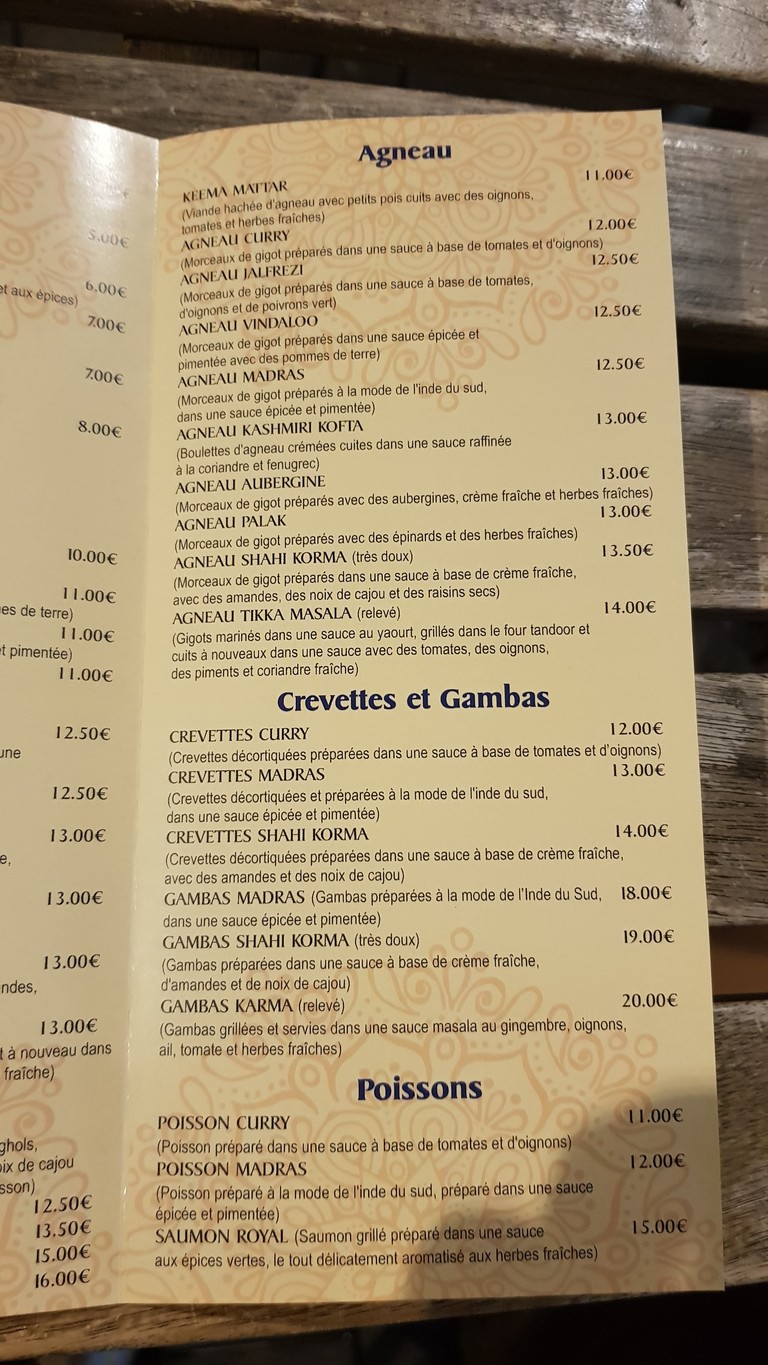 Karma menu 3