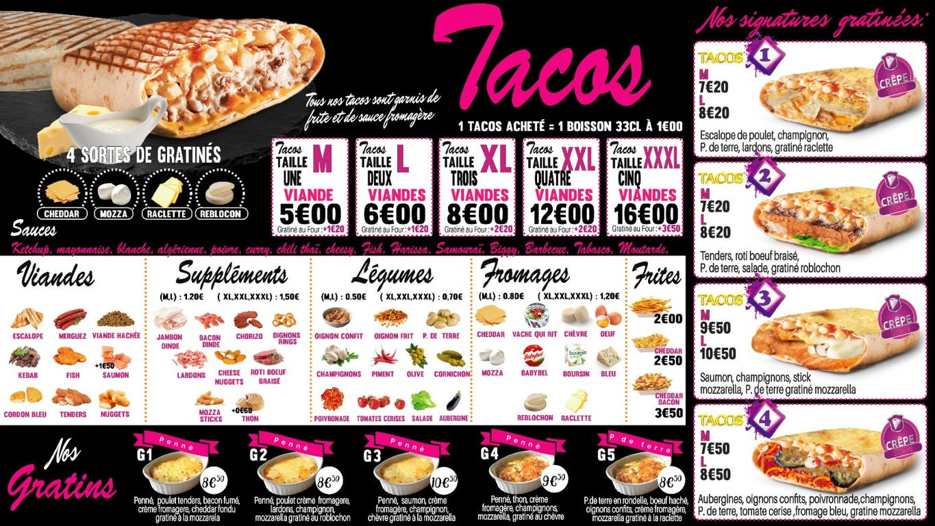 Crêpe Show menu 2