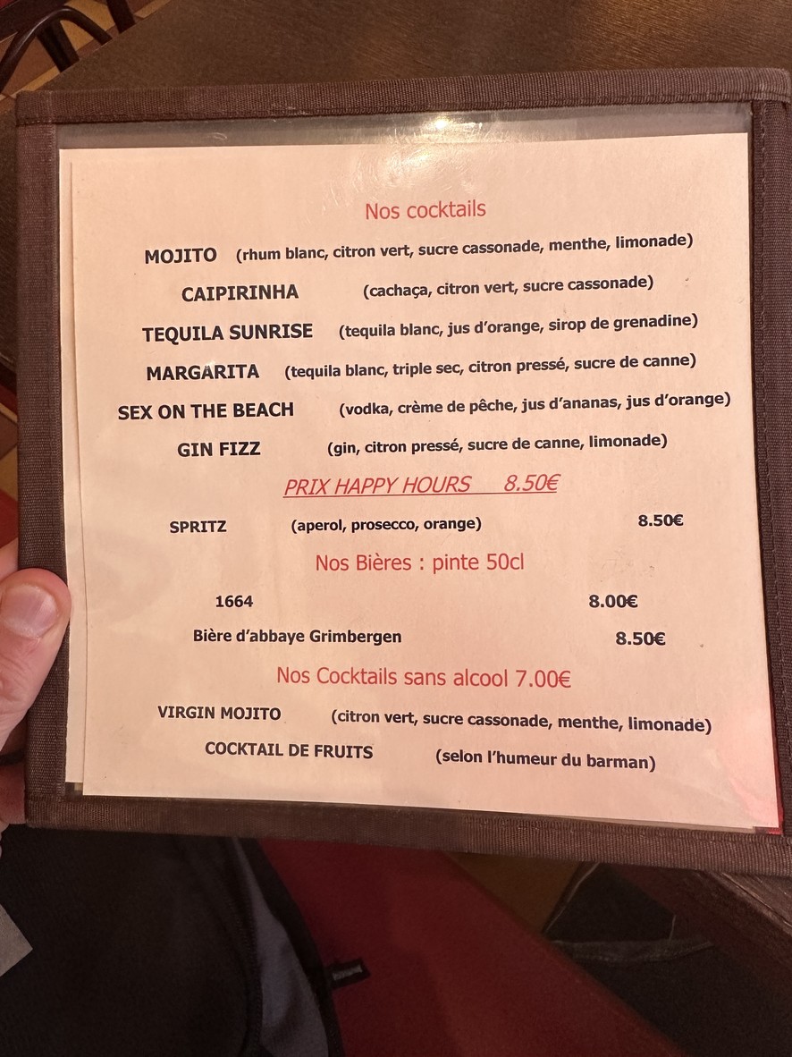 Le Vigny menu 2