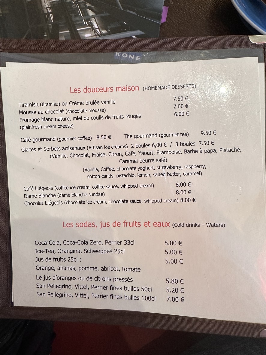Le Vigny menu 3