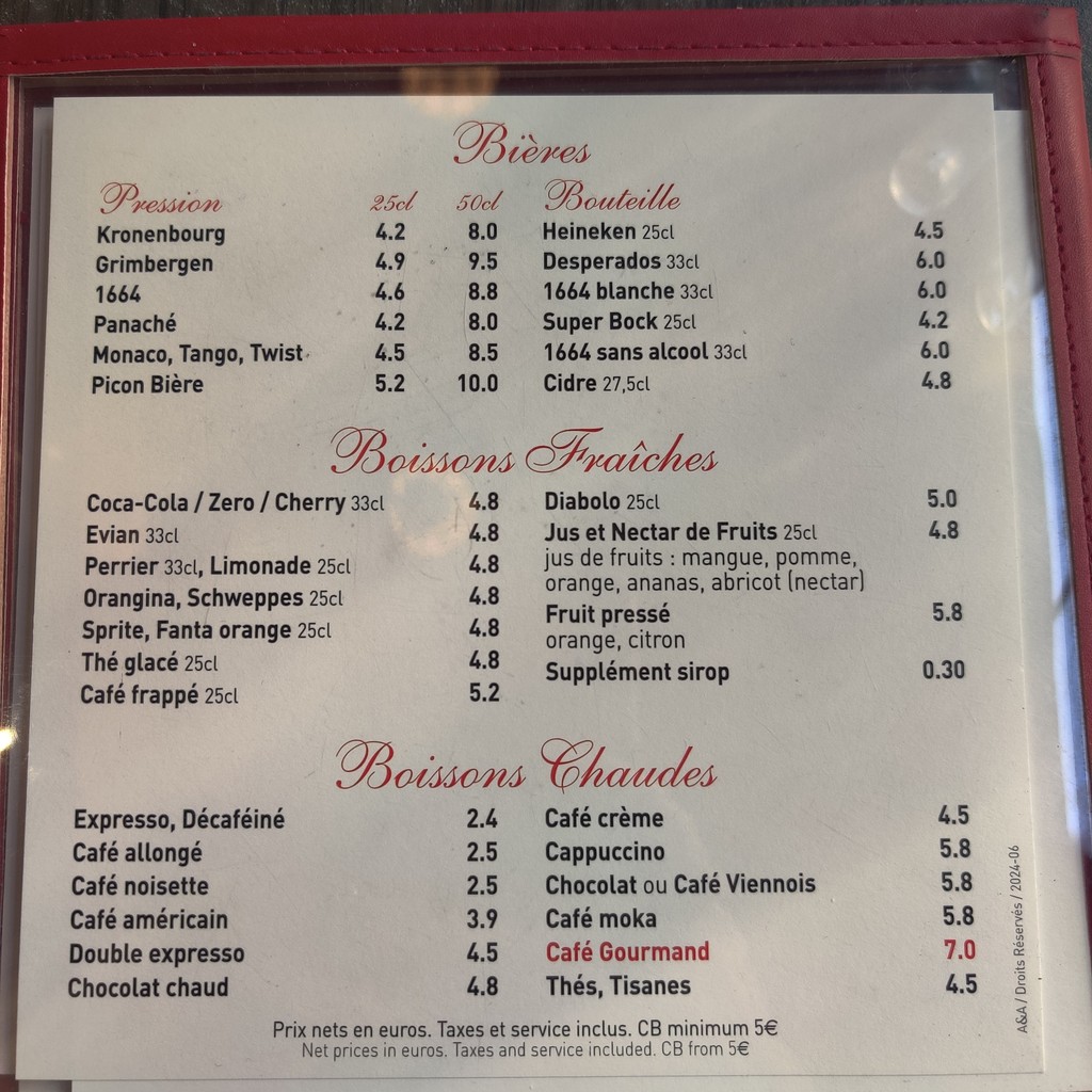 Le Petit Flore menu 4