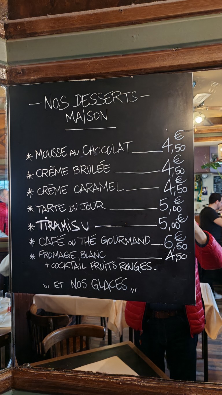 Les Trois Frères menu 2