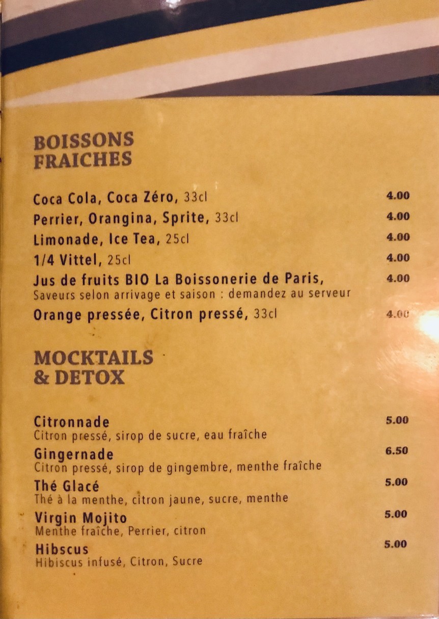 Les Nouveaux Sauvages Montreuil menu 2