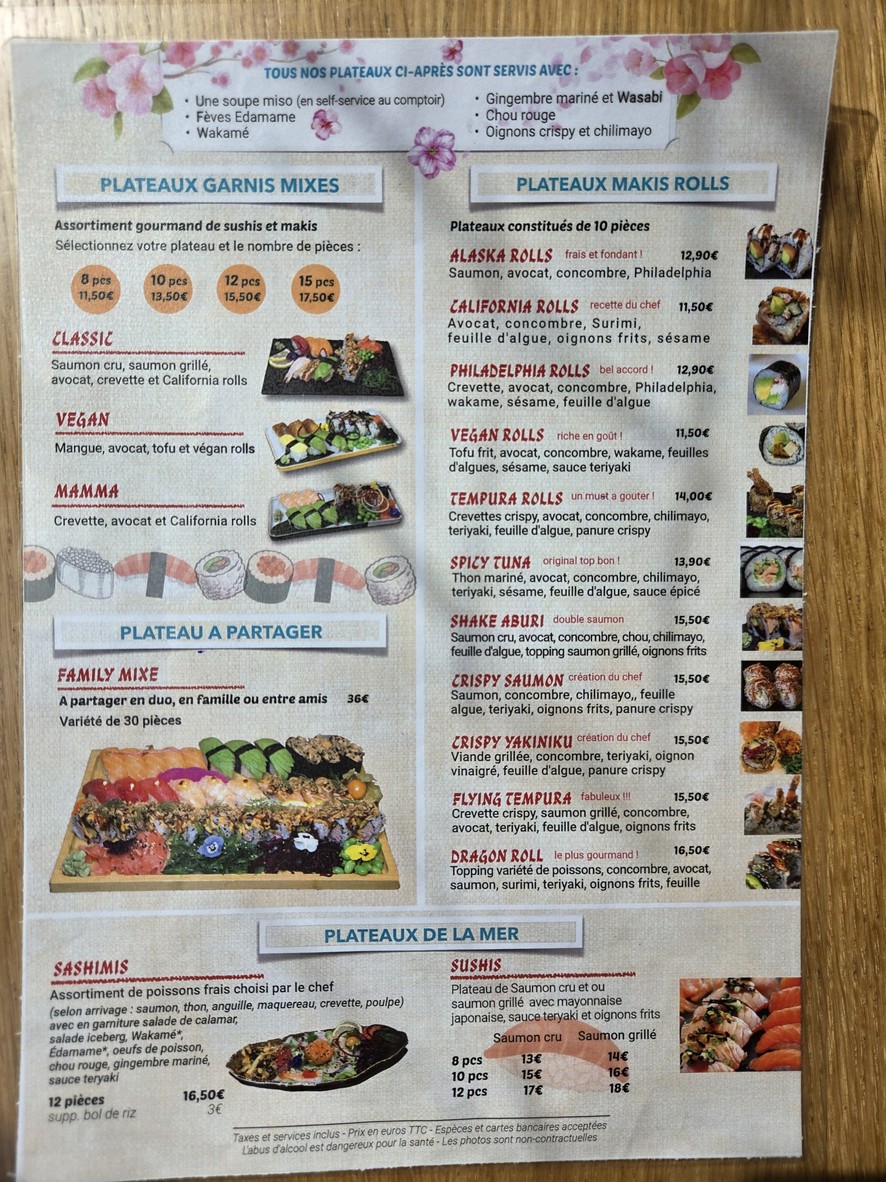 Hélou - Sushi House Scandinave menu 2