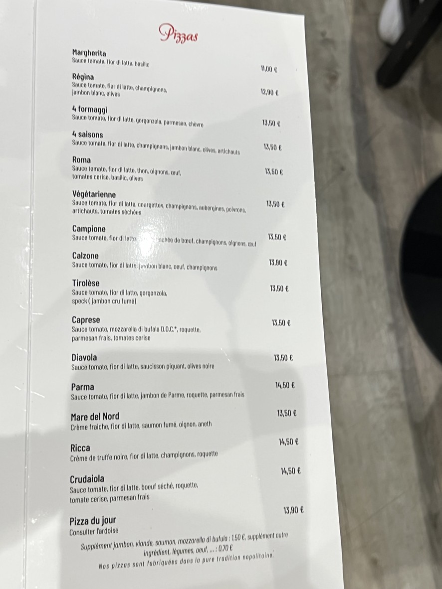 Mangiamo italiano menu 3