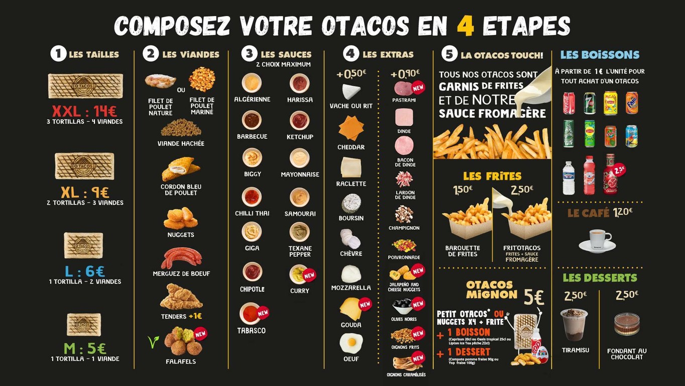 O'Tacos menu 2