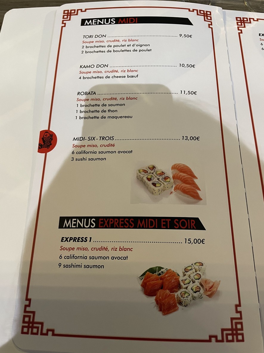Sakura menu 1
