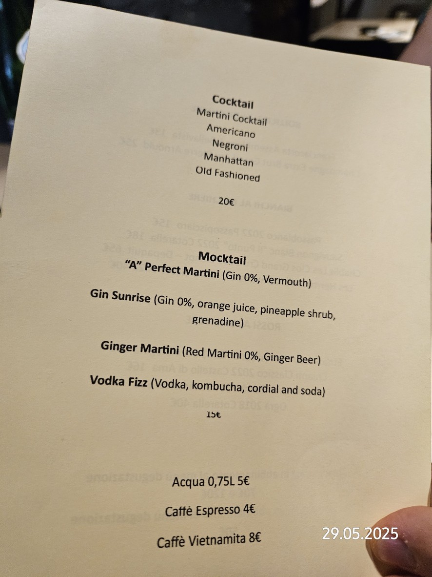 Glass Hostaria menu 6