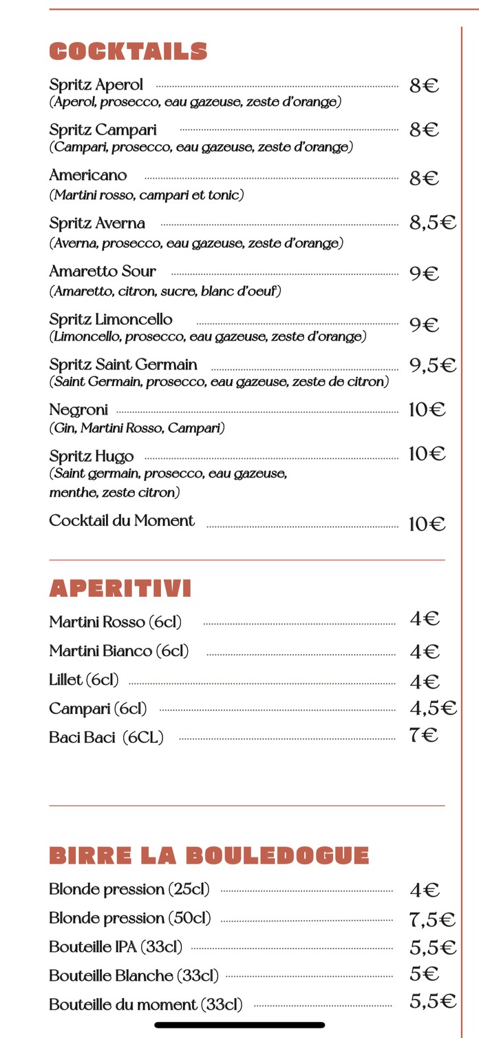 Toscanacci menu 2