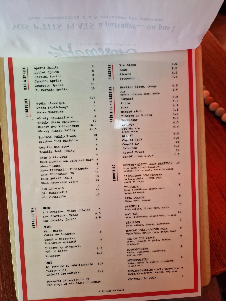 M.H l'herrisson menu 3