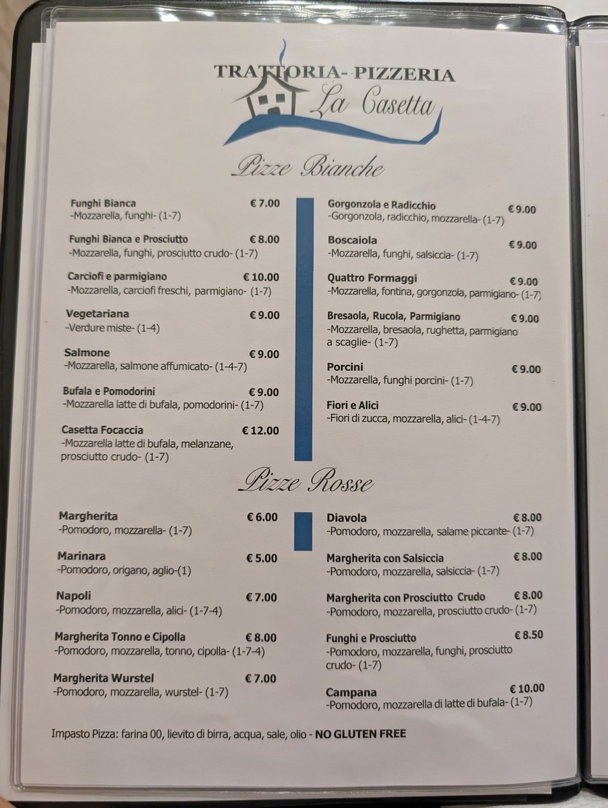 Pizzeria la Casetta menu 4