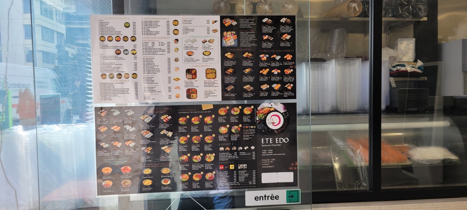 Été Edo menu 1