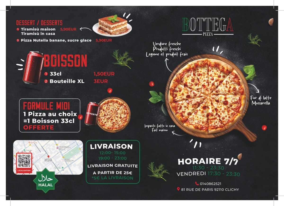 BOTTEGA Pizza menu 2