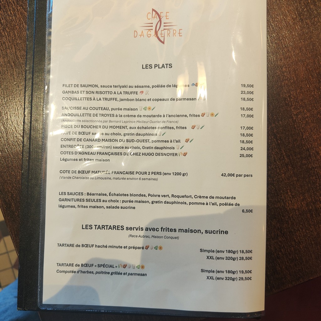 Café Daguerre menu 2