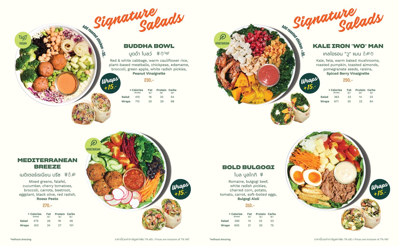 SaladStop! Chidlom menu 1