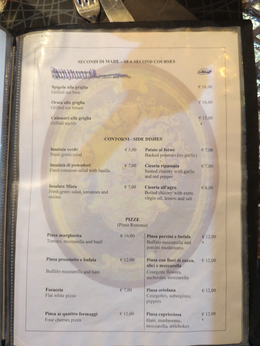 Pietro al Pantheon menu 5