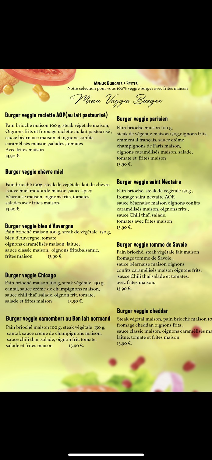 Burger Parisien (Halal) menu 2