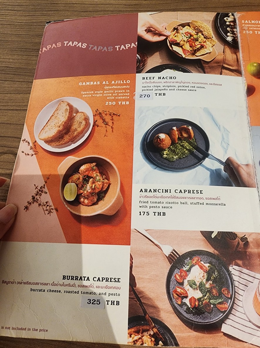 Nam Nam Pasta and Tapas @Central Ladprao menu 1