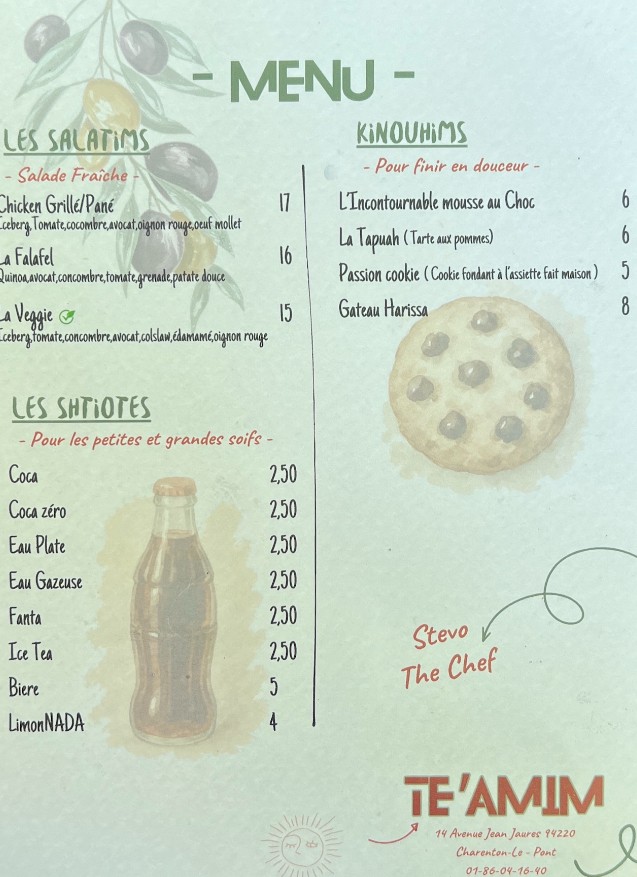 TE'AMIM menu 2