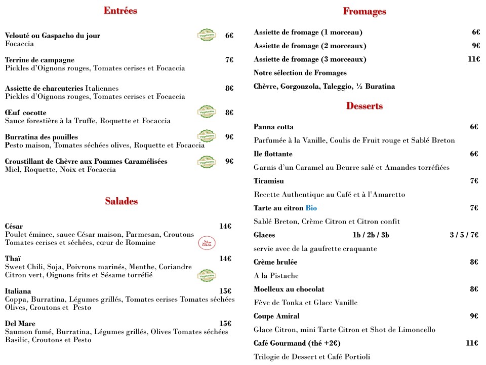 Chez Gusto menu 2