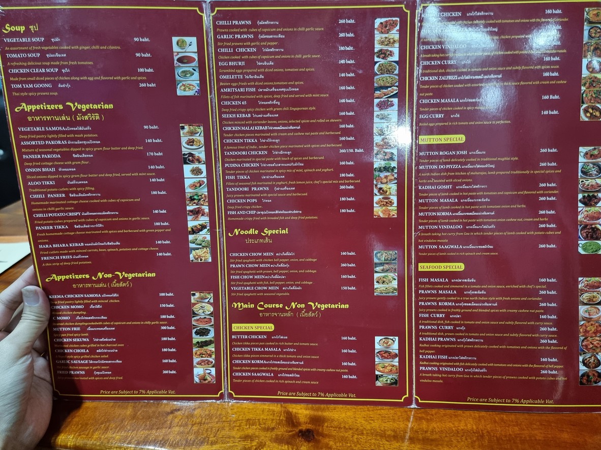 Everest Kitchen Bangkok (Yin Du Ni Bo Er Cai Guan) menu 2