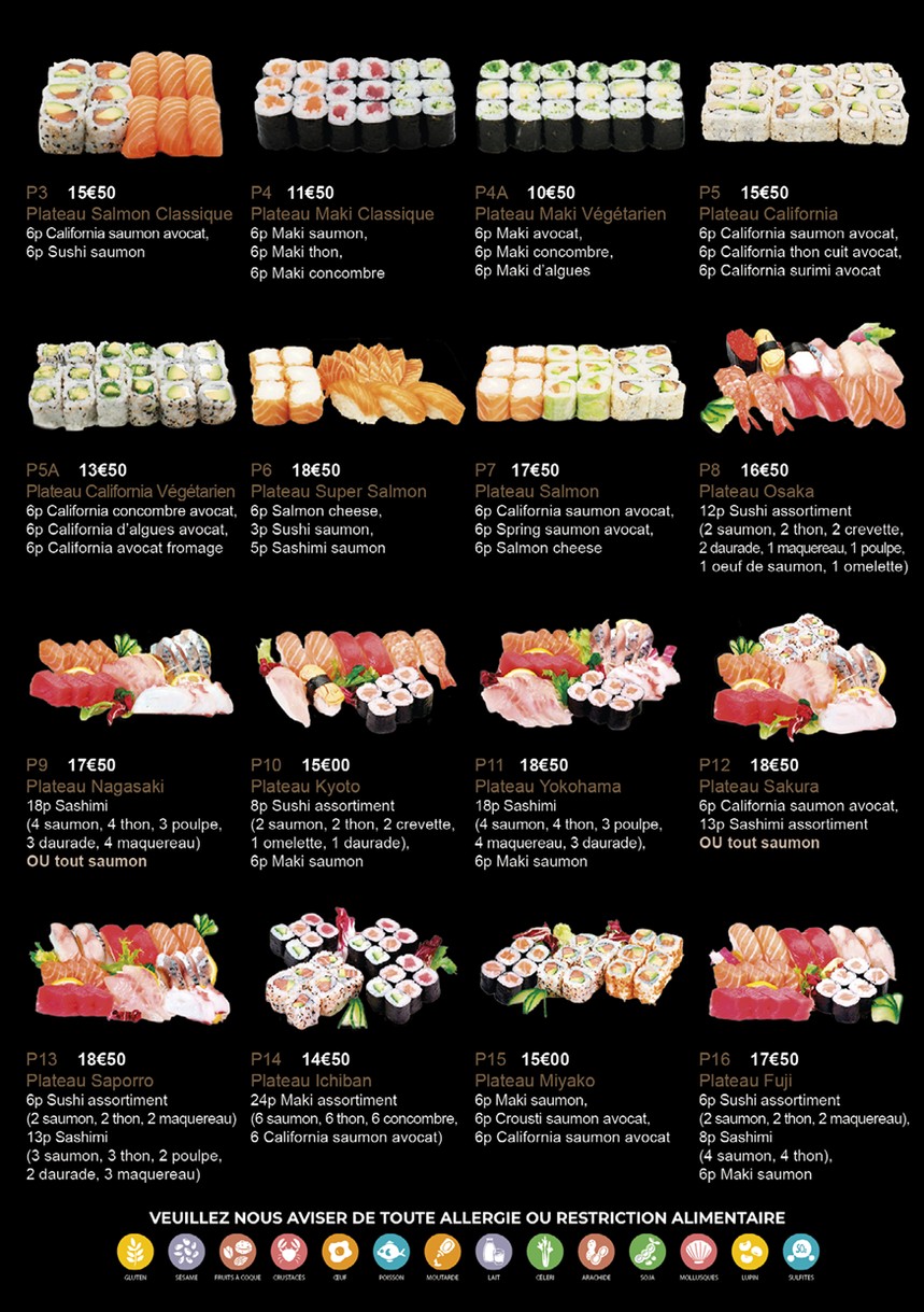 AUX PETITS SUSHI menu 2