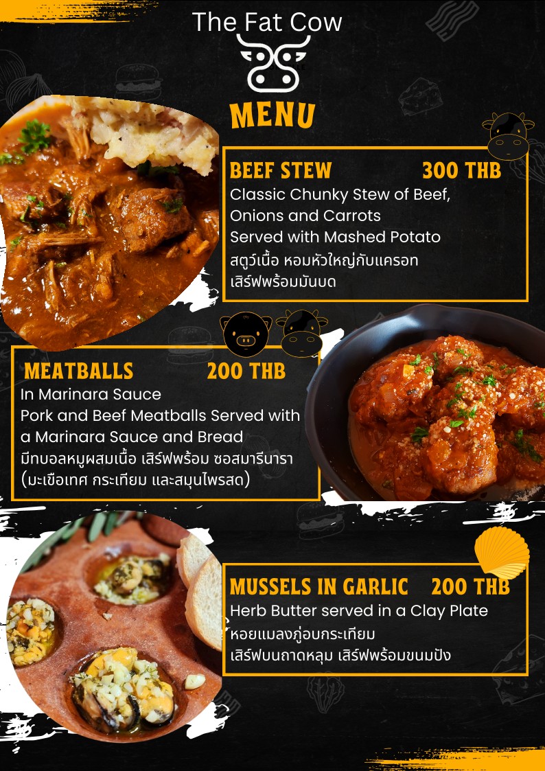 The Fat Cow menu 7