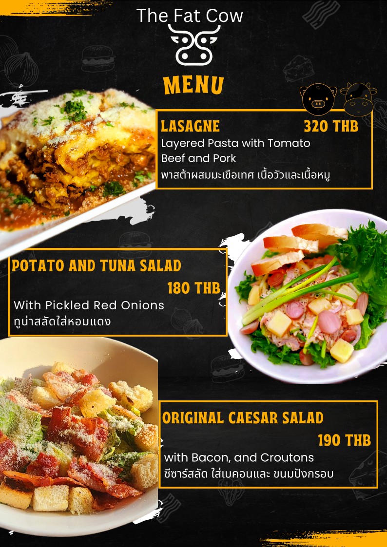 The Fat Cow menu 9