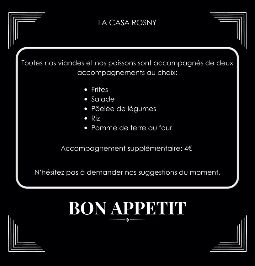 LA CASA Rosny menu 6