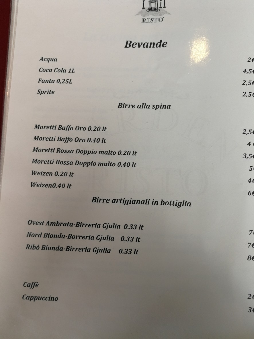 Garden Ristò menu 7