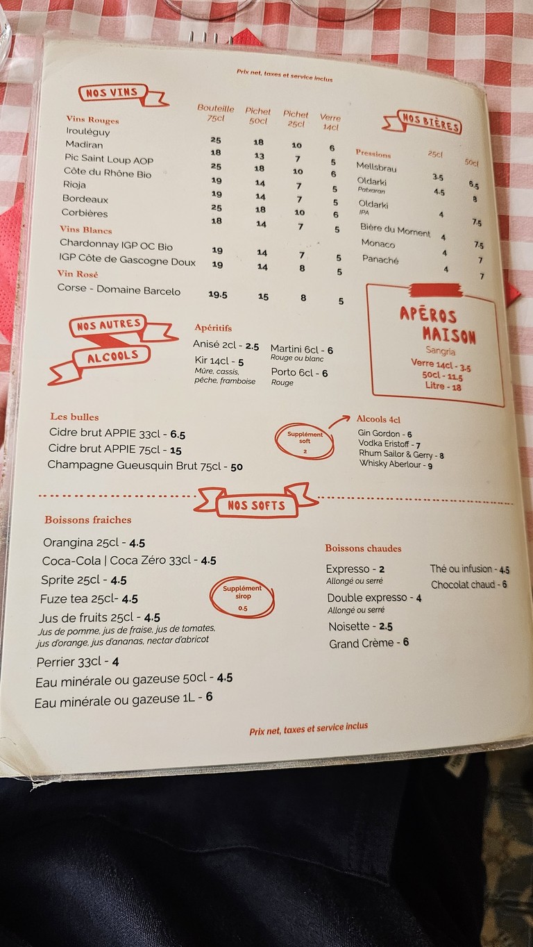 Chez Gladines Butte aux Cailles menu 3