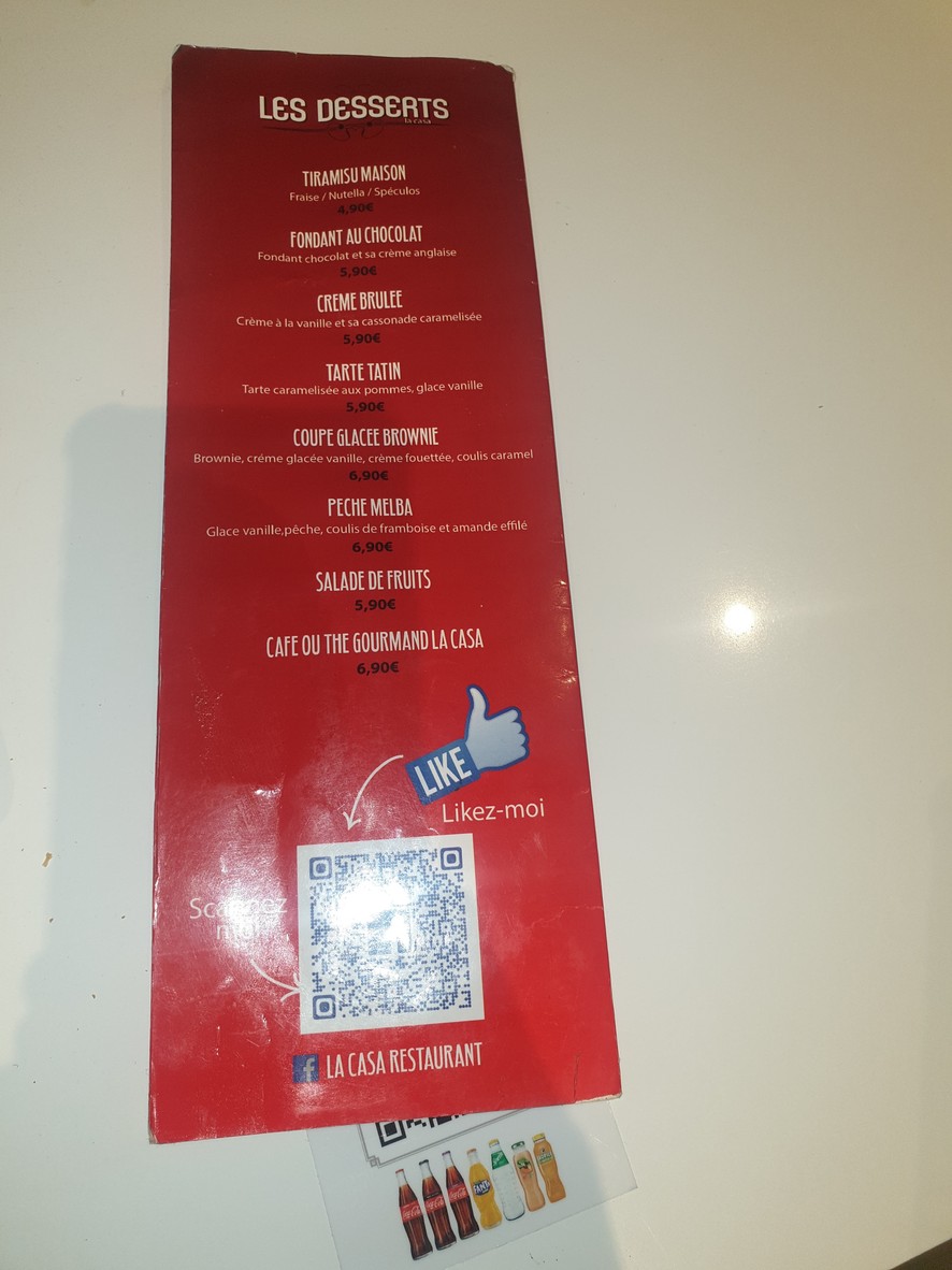 La Casa menu 2