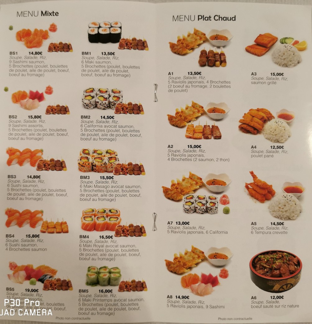 Kyoto menu 2