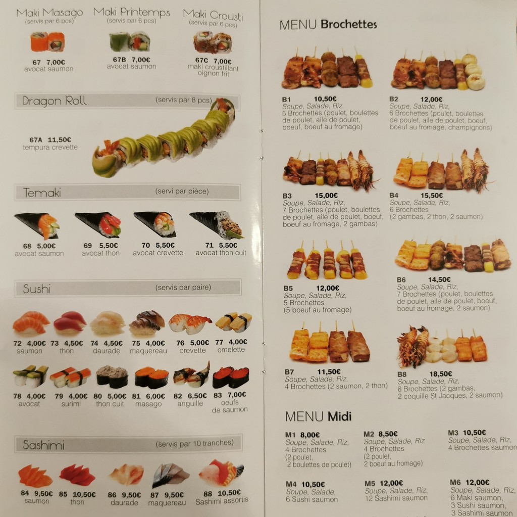 Kyoto menu 3