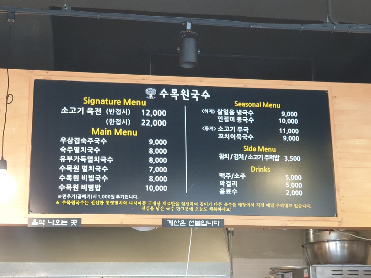 Sumokwon Guksu menu 1