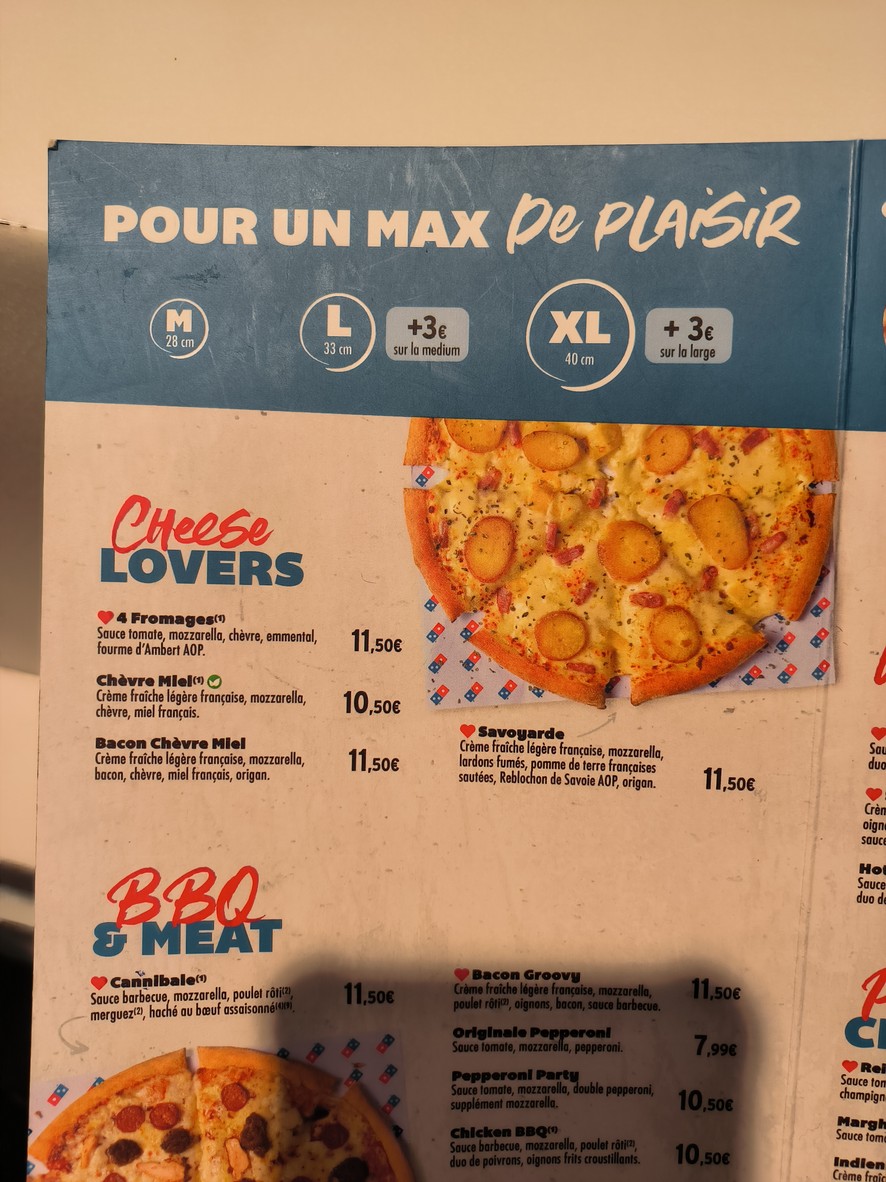 Domino's Pizza Saint-Ouen menu 2