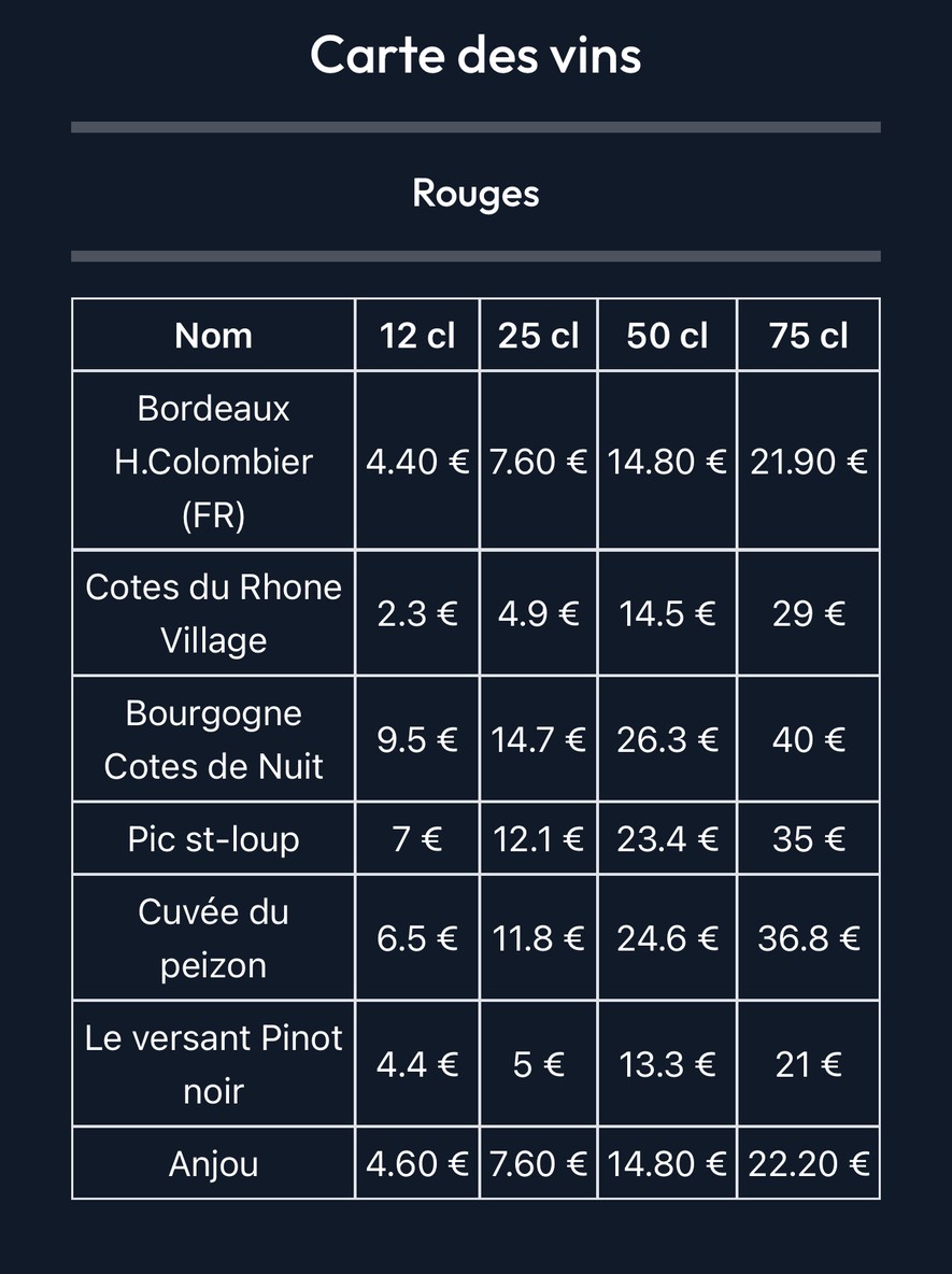 Le Tro' Quai menu 3